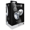 Ouch! Bijou anal Round Gem L 8 x 4cm Argenté-Transparent 